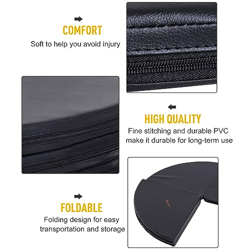 Soozier Pole Dance Mat, 2"T x 5'W Folding Pole Crash Mat for Home, Lightweight and Foldable