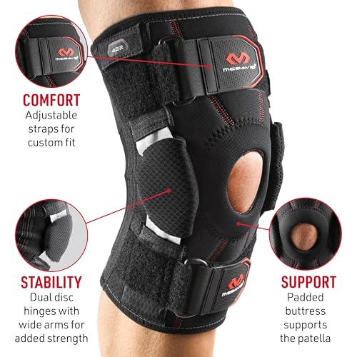 McDavid Hinged Knee Brace for Men & Women, Maximum Knee Support & Compression for Stability & Recovery, Ligament, Hyperext...