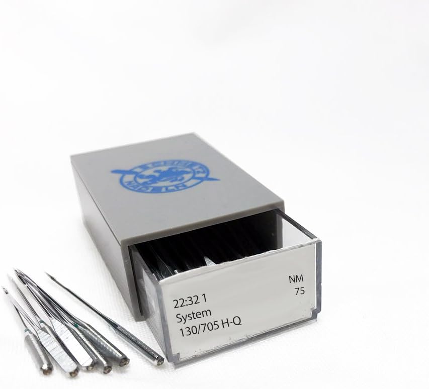 SCHMETZ Chrome Quilting Household Sewing Machine Needles, Size 75/11, Bulk
