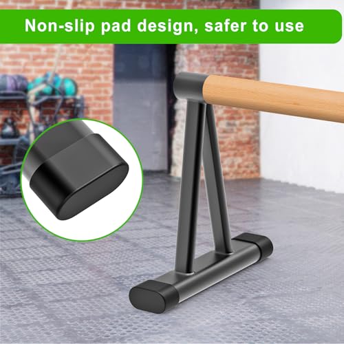 Dolibest Push Up Bar, 12'' High Parallettes Bars with 8 Rubber Feet & Comfortable Handle, Dip Bars with Stable Triangle Ba...