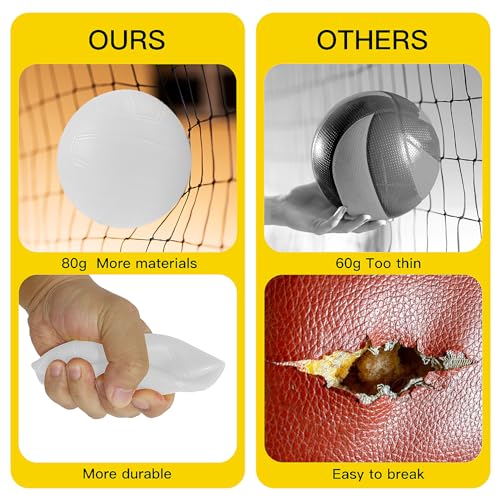 HoazHoald 4 Inch Mini Volleyballs Roundnet Game Ball Throw to Crowd Vinyl Volleyball Signature Memory Ball for Party Outdo...