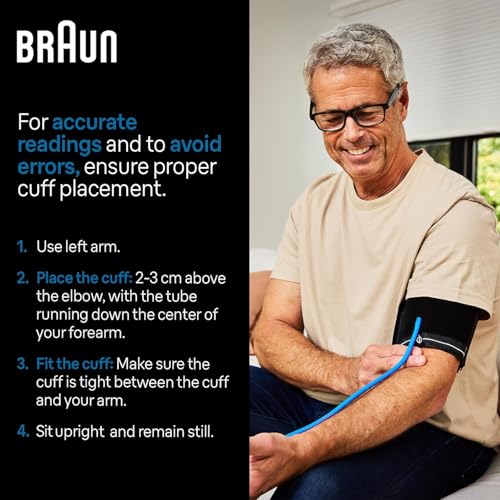 Braun ExactFit™ 2 Blood Pressure Monitor for Home Use - Accurate Blood Pressure Machine, Color-Coded Results, Large Displa...