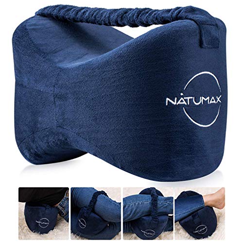 NATUMAX Knee Pillow for Side Sleepers - Relief from Sciatica Pain, Back/Leg Pain, Pregnancy, Hip and Joint Pain Memory Foa...