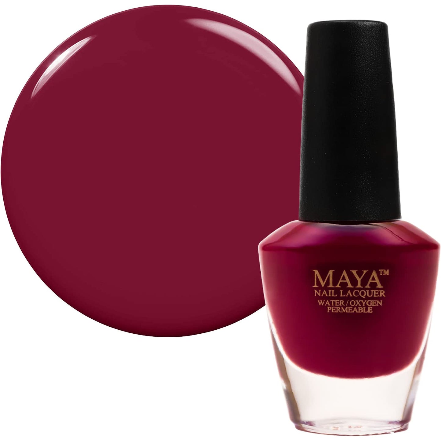 MAYA Red Gel Nail Polish - Quick Dry, Non-Toxic, Breathable & Cruelty Free Nail Art DIY Manicure, Certified Halal Nail Kit - 0.4
