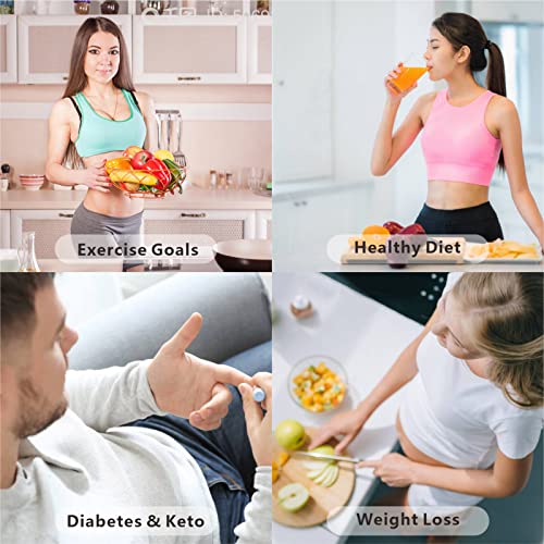 UNIWEIGH Smart Digital Food Scale Grams and Ounces, Kitchen Food Scale with Nutritional Calculator,Food Weight Scale for W...