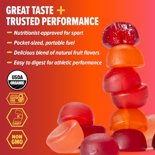 Honey Stinger Organic Fruit Smoothie Energy Chew, Gluten Free & Caffeine Free, for Exercise, Running and Performance, Spor...