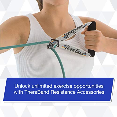 THERABAND Resistance Tubes, Begginer Set, Yellow, Red, and Green, 5 ft Latex Tubing, Home or Clinic Use, Cut-to-Fit, Colo...