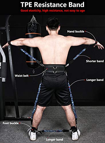 SFEEXUN Boxing Resistance Bands Set for Speed and Agility, Workout Band Ankle Exercise Bands Legs Ankle Straps for Resista...