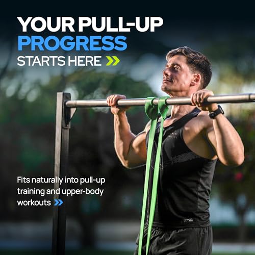 Pull Up Assistance Resistance Bands - Long Loop Power Bands for Men and Women - Strength Power Flexibility Training at Hom...