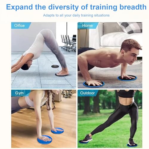 Zwxejcb 2-Pack Exercise Sliders & Fitness Discs – Dual-Sided Exercise Gliding Discs for Core Workouts & Pilates. Use on Ca...