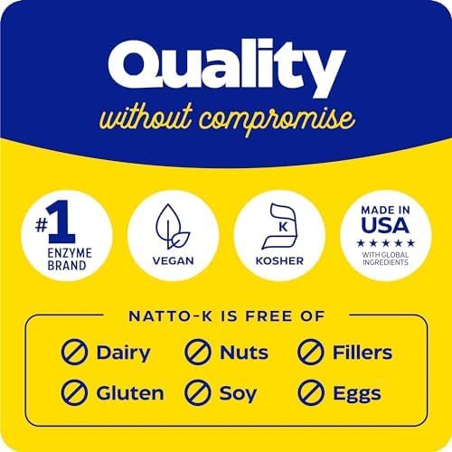 Enzymedica, Natto-K, Nattokinase Supplement, Promotes Heart Health & Circulation, 90 Count