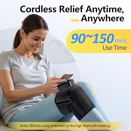 Comfytemp Air Compression Therapy Device K1006, Cordless Knee Massager for Circulation and Pain Relief, FSA Eligible HSA H...