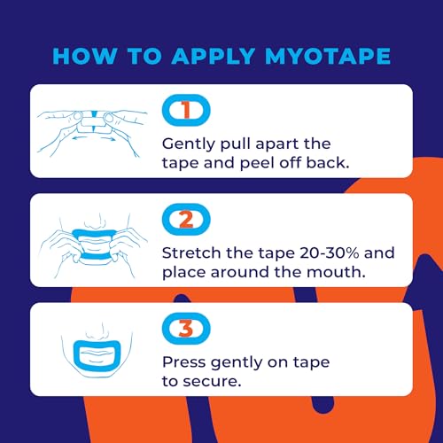 MyoTape - Sleep Tape 30 Nights Supply - Reduce Snoring - Improve Your Sleep - Promote Nasal Breathing - Comfortable & Gentle On Skin - Senstive Larage