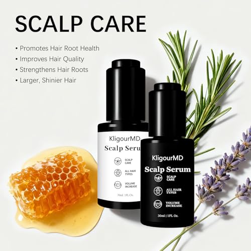 Hair Serum Bundle – Thinning Hair Treatment with Plant-Based Actives, Prevention & Treatment Scalp Serum Bundle for Men & ...