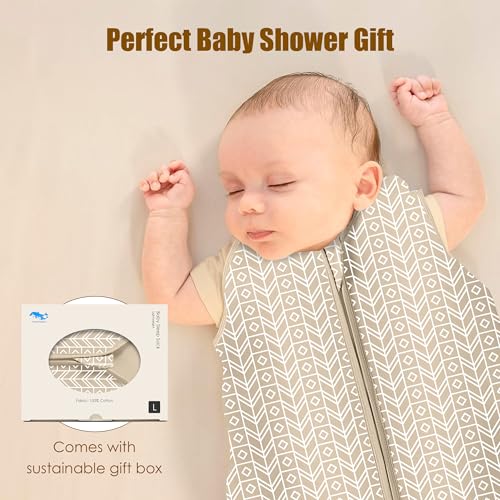 SWEET DOLPHIN 3 Pack Baby Sleep Sack - 100% Cotton 2-Way Zipper TOG 0.5 Infant Wearable Blanket, Newborn Essentials