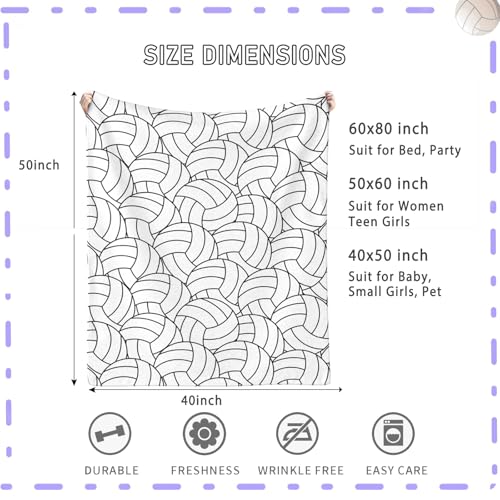Niopos Volleyball Blanket Volleyball Gifts Girls Teens Boys Coach Team Gifts Senior Night Birthday Christmas Gifts Bedroom...