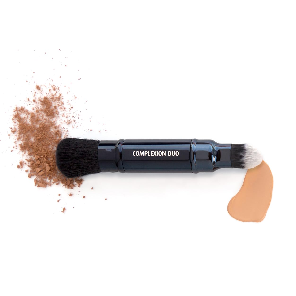 Lune+Aster Complexion Duo Brush - Multi-tasking, dual-ended vegan complexion brush