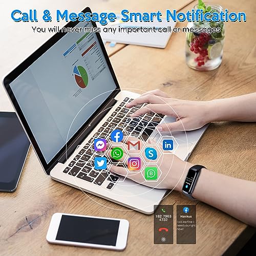 Fitness Tracker,Smart Watch with Blood Pressure Heart Rate Body Temperature & Sleep Monitor IP67 Waterproof Step Calorie C...