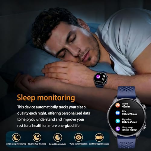LZBWOL Smartwatch for Men & Women, 1.43" AMOLED Fitness Tracker GPS, Bluetooth Call, Heart Rate, Blood Oxygen (SpO2), Slee...