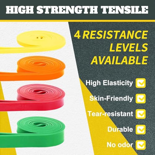 Exercise Bands Resistance Bands for Working Out,Pull Up Bands Set,at Home Workout Equipment,Workout Bands for Men and Wome...