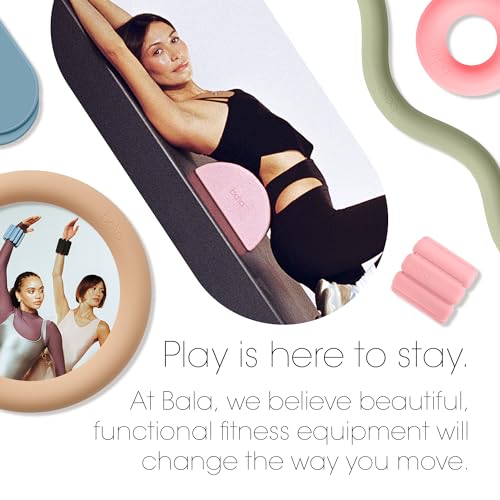 Bala Balance Blocks 2 Pack, Yoga Blocks for Working Out, (Sand) - Semi-Circular Yoga Accessories for Stretching & Exercise...