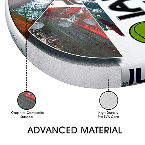 Beach Tennis Paddle Beach Tennis Racket Carbon Fiber with EVA Memory Foam Core Tennis Paddles