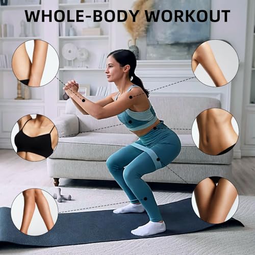 Resistance Loop Exercise Bands for Home Fitness, Yoga Pilates, Stretching, Strength Training, and Physical Therapy - Elast...