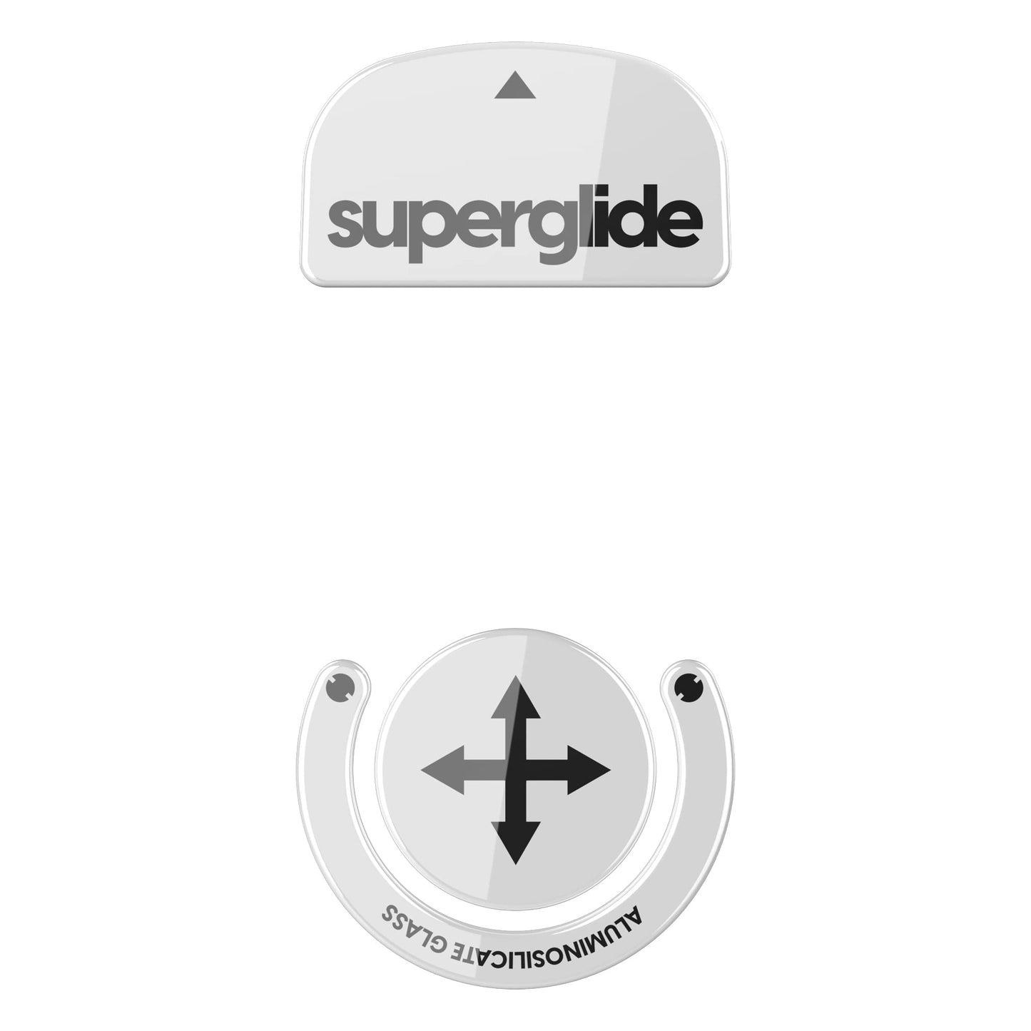 Superglide Glass Mouse Skates for Logitech G Pro X Superlight (Type-S, White) - Ultra Smooth Glide, Polished Round Edge, Compatible with G Pro Superlight 2, Superlight Mouse Skates
