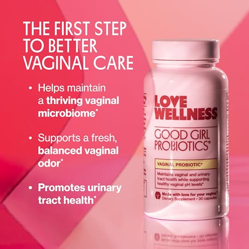 Love Wellness Good Girl Probiotics | Women’s Vaginal Health & pH Balance Supplement | 9-Strain Probiotic for Urinary Trac...
