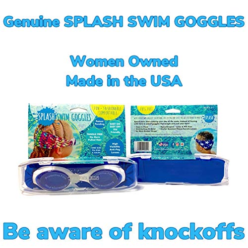 Splash Place SWIM GOGGLES with Fabric Strap - Adult & Kids Swim Goggles - PINKS & PURPLES