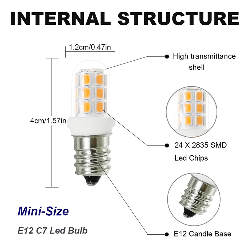 XRZT E12 LED Candelabra Bulbs, 15W Replacement for Chandelier Lights, Warm White 3000K, 5-Pack