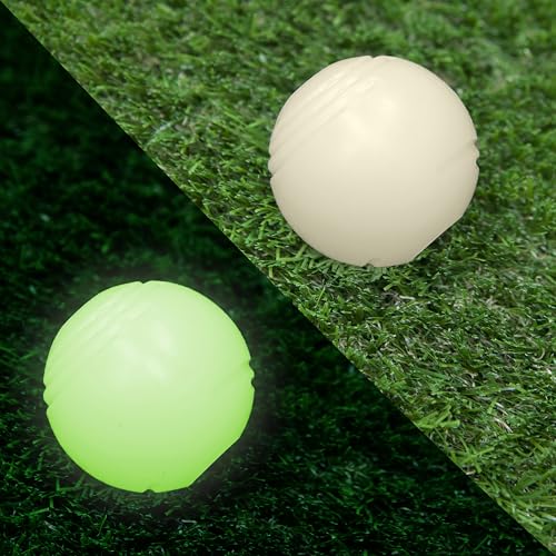 Chew King by Mammoth Glow-in-the-Dark Dog Fetch Balls (8-Pack), Lattice Rubber Balls for Night Play, High Bounce Fetch Toy...