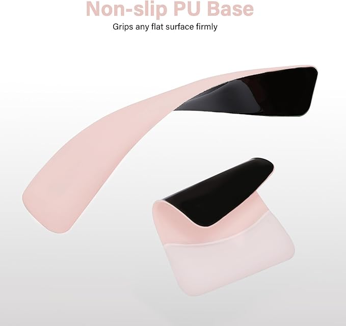MOSISO Wrist Rest Support for Mouse Pad&Keyboard Set, Rectangular Ergonomic Mousepad Non-Slip Base Home/Office Pain Relief&Easy Typing Pad with Neoprene Cloth&Raised Silicone Lining, Baby Pink