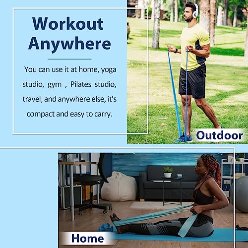 Resistance Bands for Working Out, Physical Therapy Bands, Latex Free Elastic and Exercise Bands Set for Stretching, Suitab...