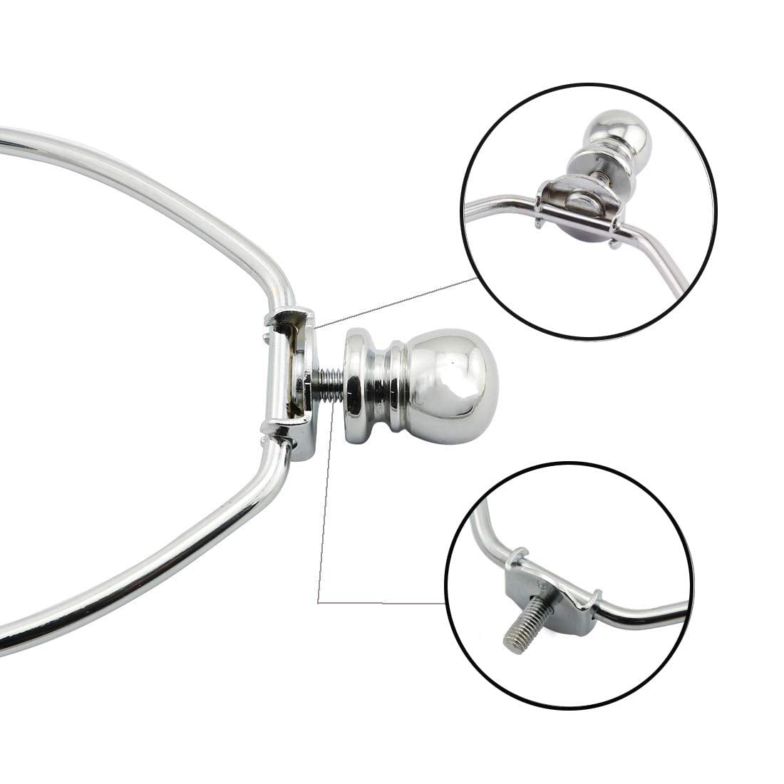 DZS Elec 1-Pack Lamp Shade Harp Holder Metal Bracket 6 Inch Silver HARP-6IN-1S