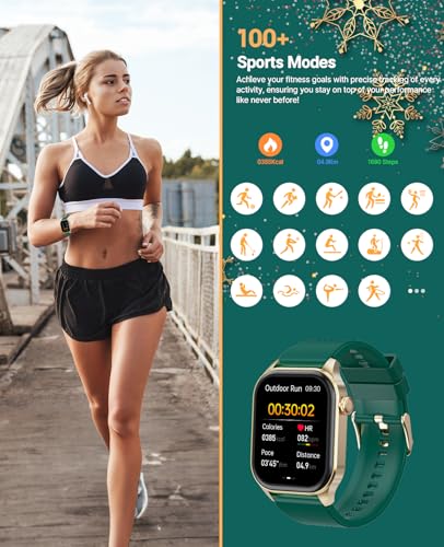 SOUYIE Smart Watch for Men Women Android iPhone, with Bluetooth Call(Answer/Make Call) 2024, 2.04" Fitness Tracker IP68 Wa...