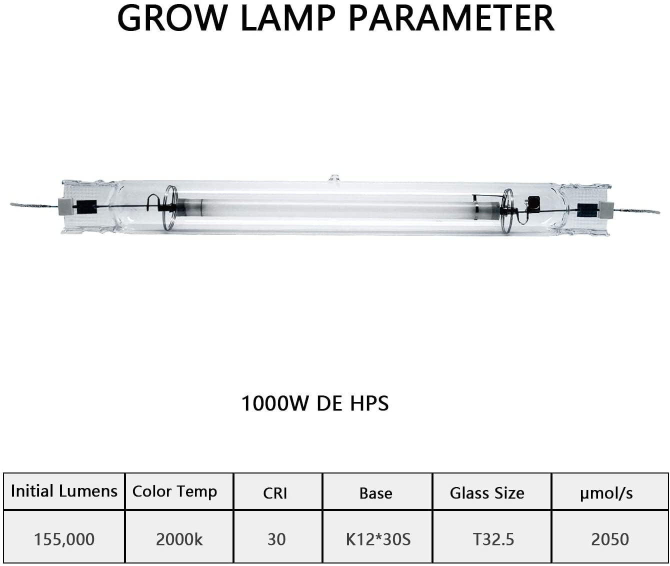 Generic Raylux 1000 Watt DE Grow Light System with Controller Port, Aluminum Reflector, Silver, Model 1, 2100K DE HPS Bulb