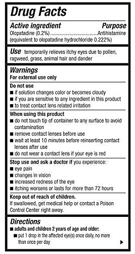 Pataday Once Daily Relief Allergy Eye Drops by Alcon, for Eye Allergy Itch Relief, 2.5 ml (Pack of 2)