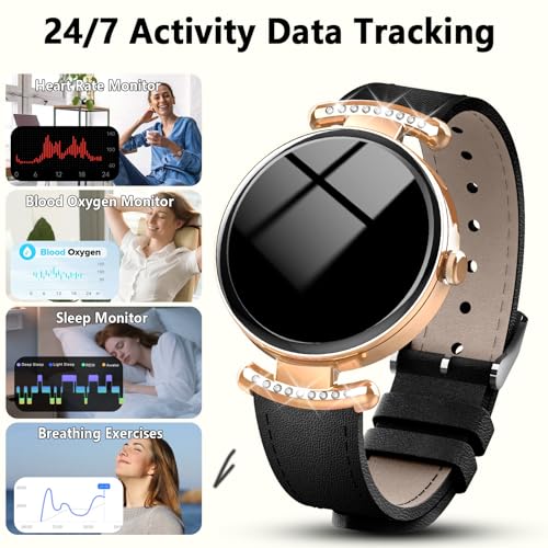 uaue Smart Watches for Women Android iOS, 1.2'' Fitness Trackers with Bluetooth Call (Answer/Make), Smartwatch with Heart ...
