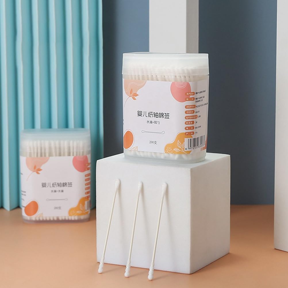 Cotton Swabs for Ears - 800 Pcs Disposable Baby Ear Cleaner Double-Headed for Gentle Wax Removal and Makeup Cleaning Safe Cotton