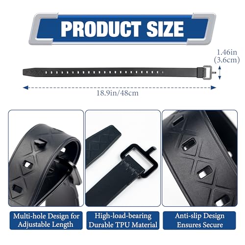 Starry 4pcs Utility Straps Adjustable Durable TPU Elastic Straps with Buckle Strong Tie Batch Tested 70 lb Fastening Lashi...
