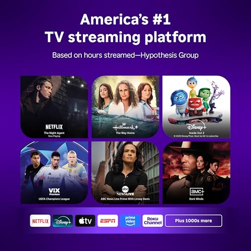 Roku Smart TV 2025 – 24-Inch Select Series, 720p HD TV – Roku TV with Voice Remote – Flat Screen LED Television with Wi-Fi...