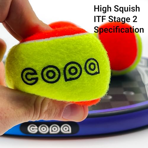 Beach Tennis Balls Pack of 3 Copa ITF Stage 2 Approved Specification Low Compression Balls Pressurized Reusable Plastic Te...