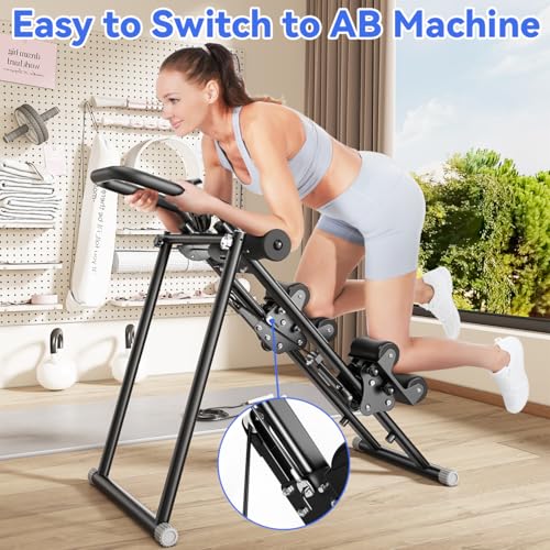 Stair Stepper & Ab Machine by SEWD, 2-in-1 Cardio Workout Equipment with Adjustable Handlebar & Large Pedals, 90% Pre-Asse...