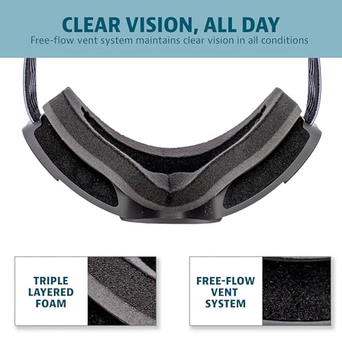 Yukon Charlie’s Adult Snow Goggles - Cylindrical Lens Ski Goggles - Boosted Contrast, Reduced Glare, Anti-Fog