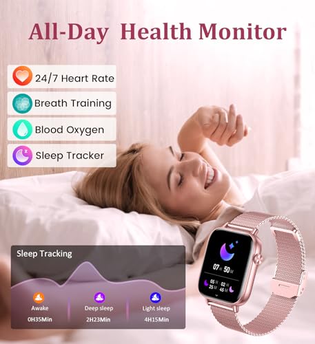 1.83'' Smart Watch for Women with Bluetooth Call (Answer/Dial), Activity Fitness Tracker with 100+ Sport Modes Heart Rate/...