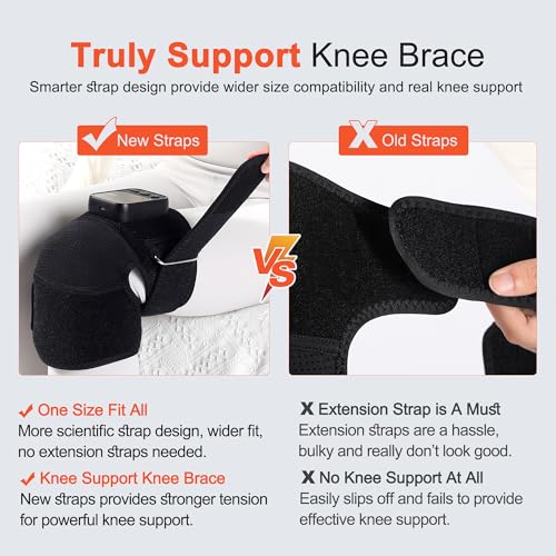 KlugPop Knee Massager with Heat for Pain Relief V5.0[2026 Upgraded] - Electric Cordless Heated Knee Brace with 6 Heat Leve...