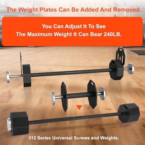 Adjustable Dumbbell Sets 50/80/90LBSX2 Durable Steel Build, Free Weights Dumbbells Set with Barbell/Kettlebell Handle with...