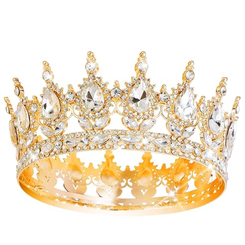 YOUlDIANZI Queen Crown Rhinestone Wedding Crowns and Tiaras for Women Costume Party Hair Accessories Princess Birthday Cro...