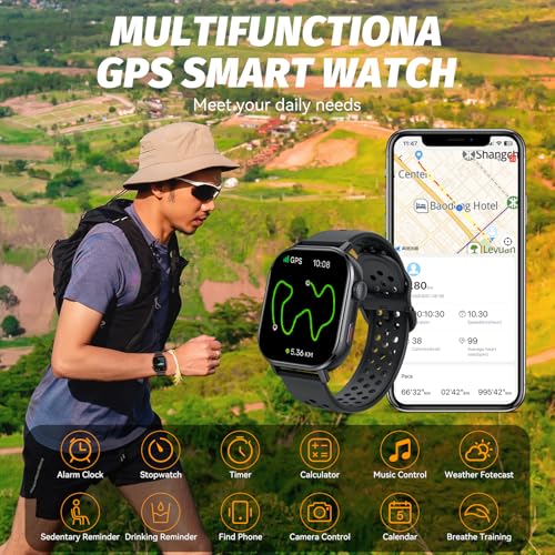 uaue Smart Watch for Men Women, Fitness Tracker with 178+ Sports Modes, Fitness Watch with 2.06" AMOLED Touchscreen, Heart...